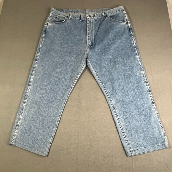 Vintage USA Made Wrangler Jeans Regular Mens 44x30 (42x29.5) 96501SL 100% Cotton - Picture 3 of 15